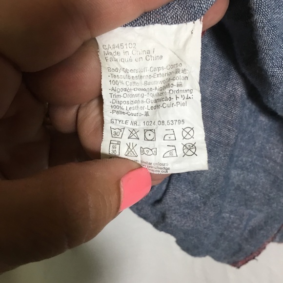 ✅SOLD✅Maison Scotch red flannel blouse sz 2 with - Picture 4 of 4